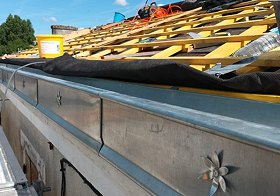 Détail de zinguerie en zinc